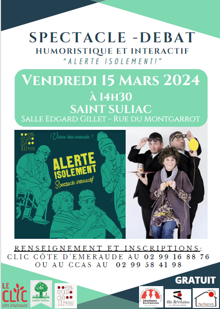 Spectacle-débat "Alerte isolement" Saint-Suliac mars 2024